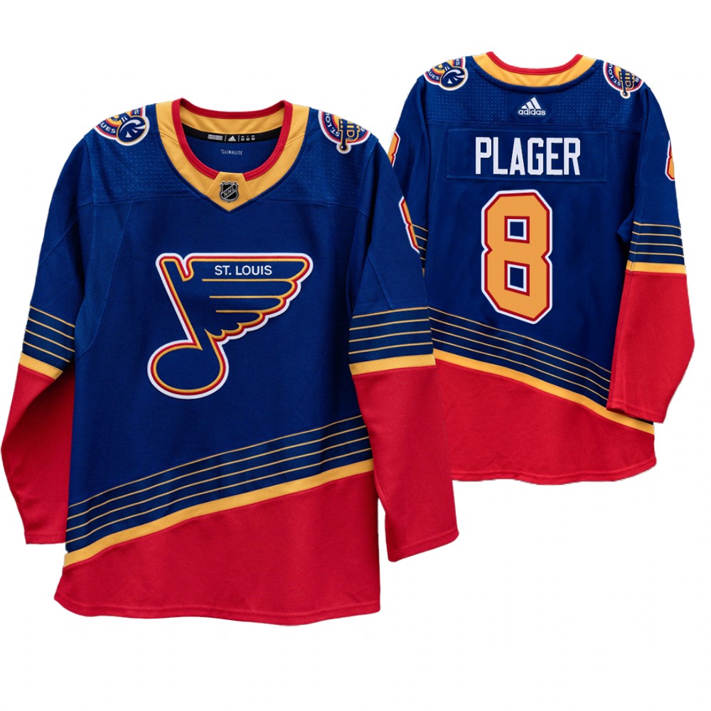 St. Louis Blues #8 Barclay Plager 90s Vintage 2019-20 Authentic Royal Retired NHL Jersey