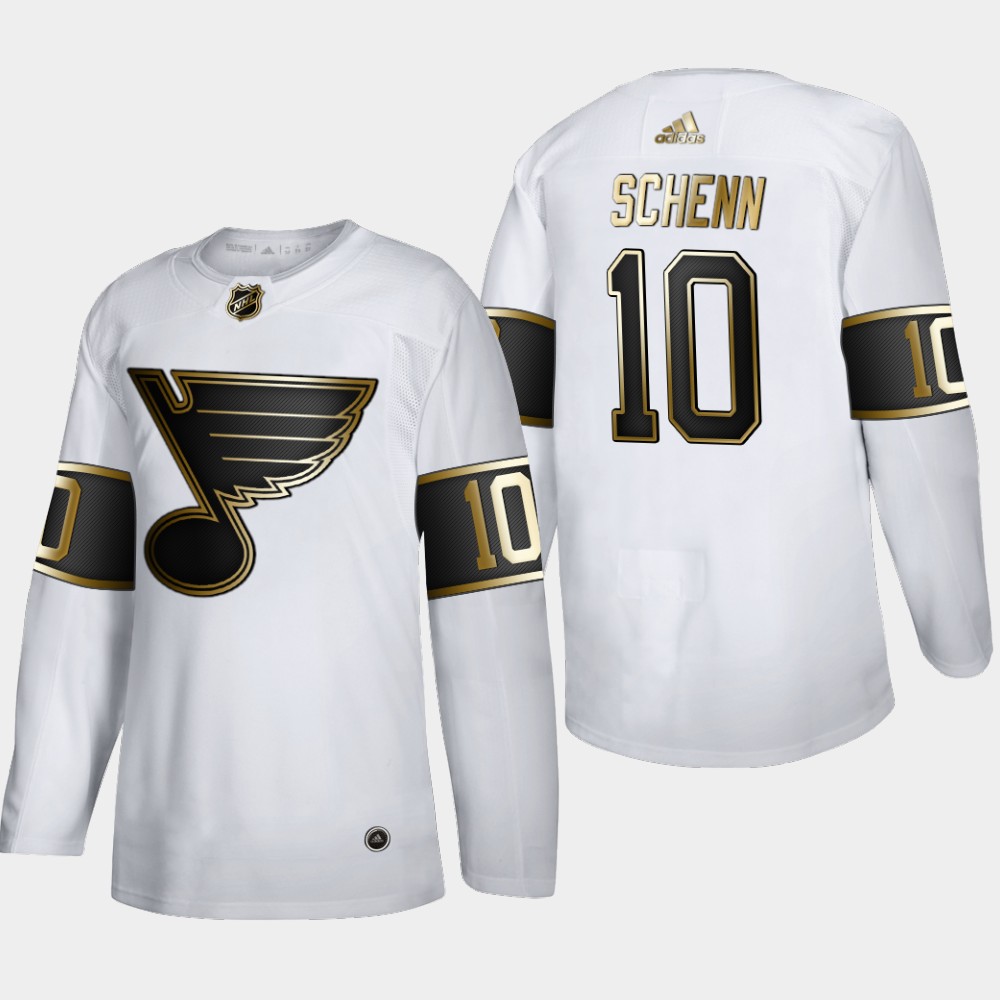 St. Louis Blues #10 Brayden Schenn Men's Adidas White Golden Edition Limited Stitched NHL Jersey