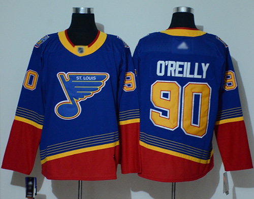 Adidas Blues #90 Ryan O'Reilly Blue/Red Authentic 2019 Heritage Stitched NHL Jersey