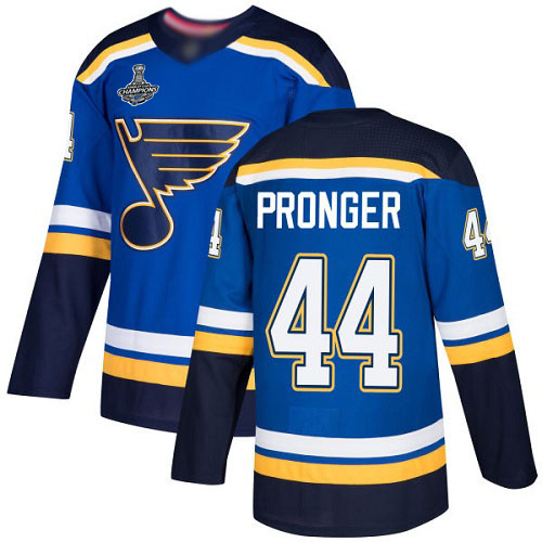 Adidas Blues #44 Chris Pronger Blue Home Authentic Stanley Cup Champions Stitched NHL Jersey
