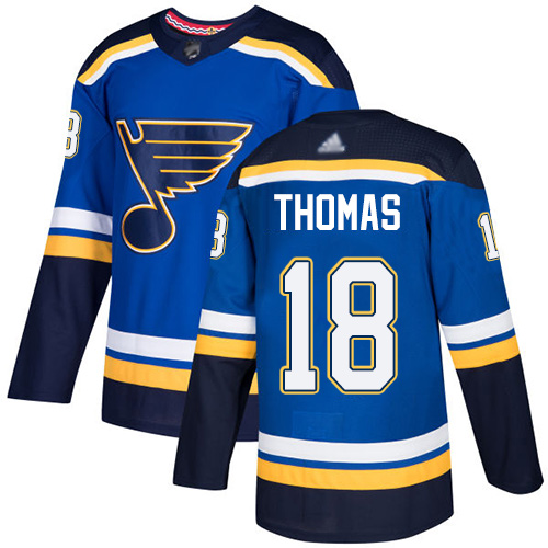 Adidas Blues #18 Robert Thomas Blue Home Authentic Stitched NHL Jersey