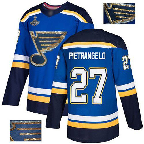 Adidas Blues #27 Alex Pietrangelo Blue Home Authentic Fashion Gold Stanley Cup Champions Stitched NHL Jersey