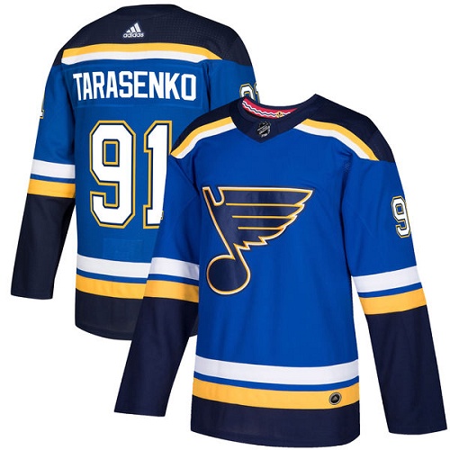 Adidas Blues #91 Vladimir Tarasenko Blue Home Authentic Stitched NHL Jersey