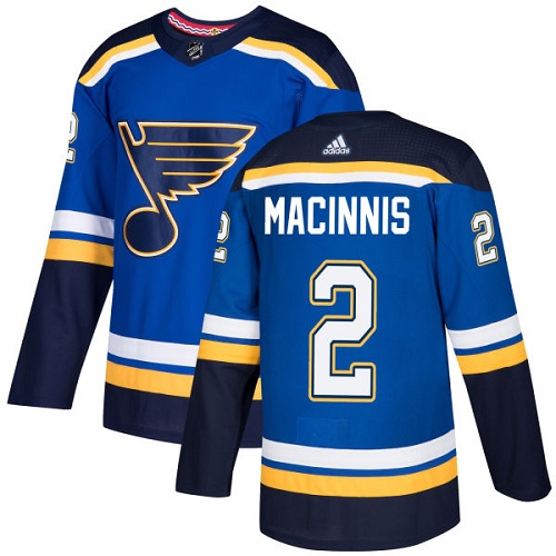 Adidas Blues #2 Al MacInnis Blue Home Authentic Stitched NHL Jersey