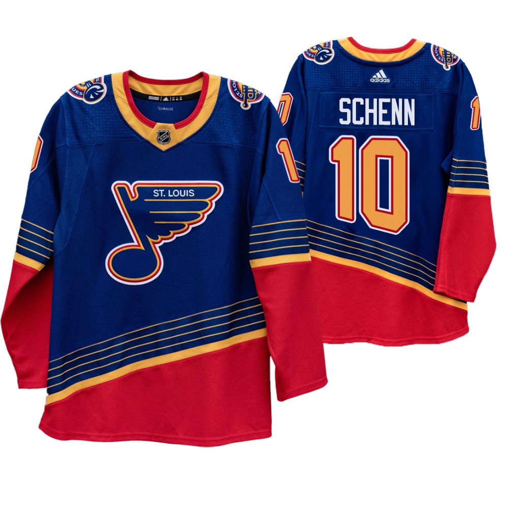 St. Louis Blues #10 Brayden Schenn 90s Vintage 2019-20 Authentic Royal NHL Jersey