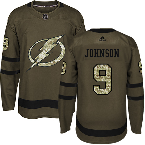 Adidas Lightning #9 Tyler Johnson Green Salute to Service Stitched NHL Jersey