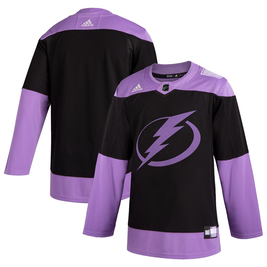 Tampa Bay Lightning Adidas Hockey Fights Cancer Practice Jersey Black