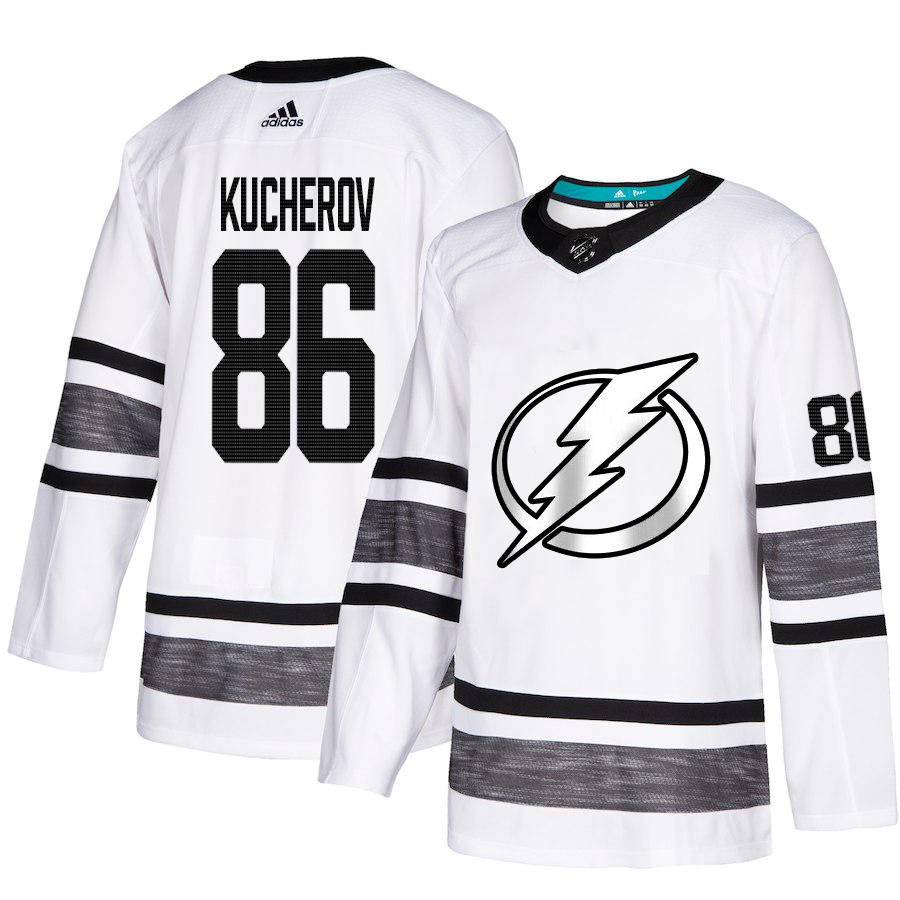 Adidas Lightning #86 Nikita Kucherov White Authentic 2019 All-Star Stitched NHL Jersey