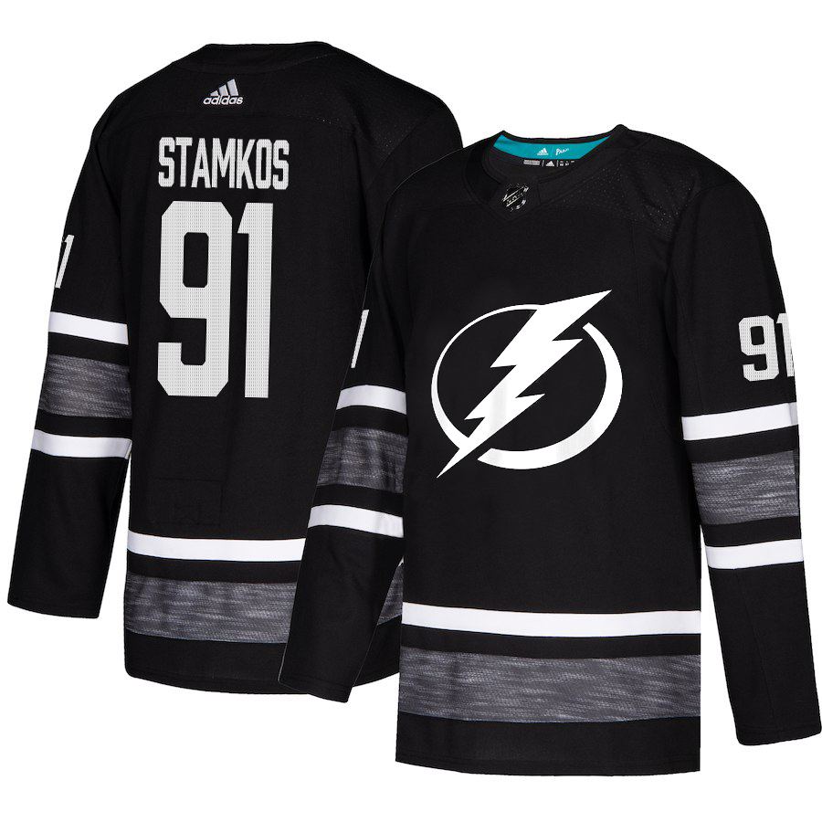 Adidas Lightning #91 Steven Stamkos Black Authentic 2019 All-Star Stitched NHL Jersey