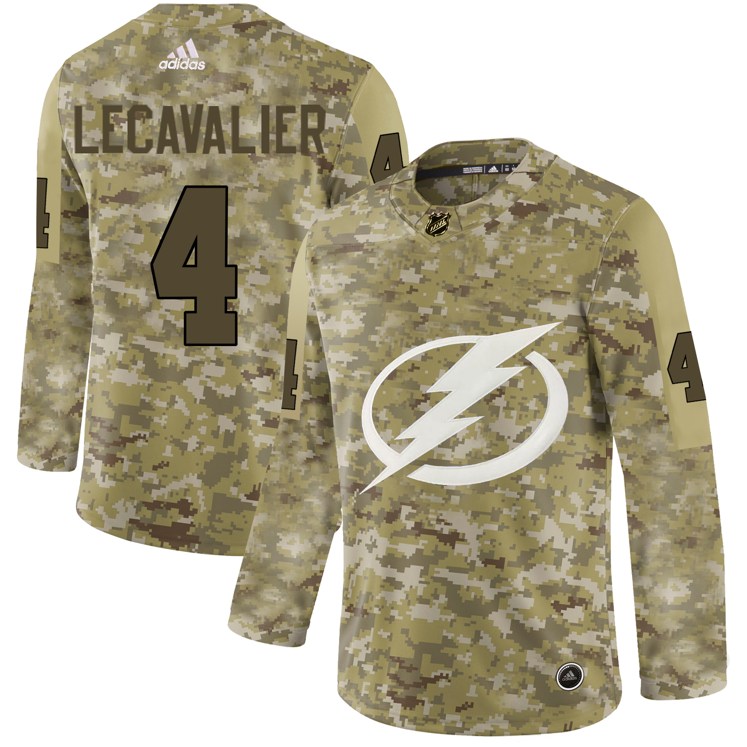 Adidas Lightning #4 Vincent Lecavalier Camo Authentic Stitched NHL Jersey