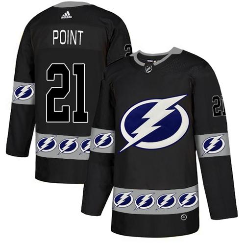 Adidas Lightning #21 Brayden Point Black Authentic Team Logo Fashion Stitched NHL Jersey