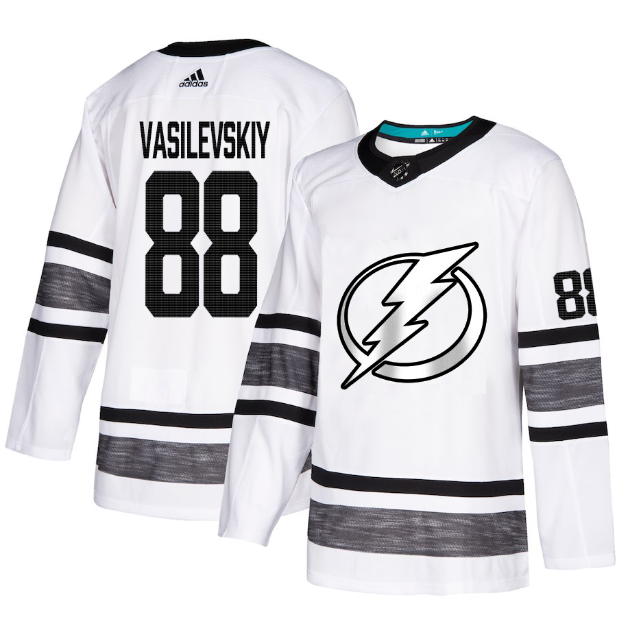 Adidas Lightning #88 Andrei Vasilevskiy White Authentic 2019 All-Star Stitched NHL Jersey