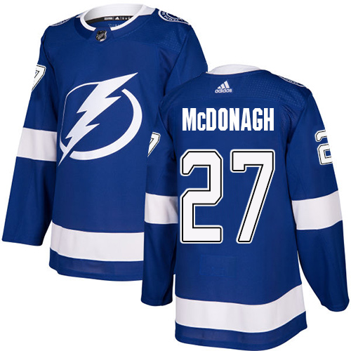 Adidas Lightning #27 Ryan McDonagh Blue Home Authentic Stitched NHL Jersey