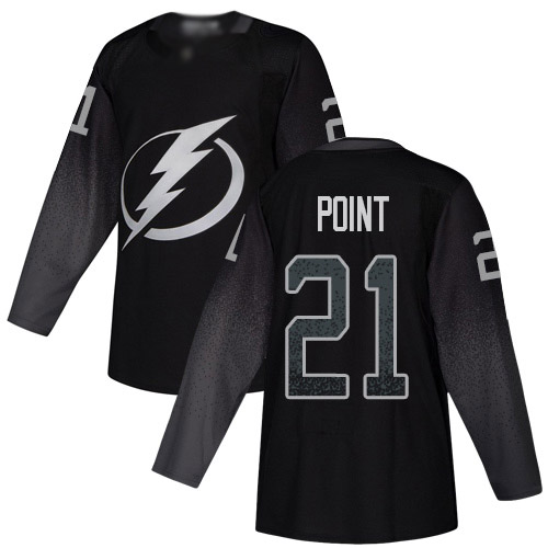 Adidas Lightning #21 Brayden Point Black Alternate Authentic Stitched NHL Jersey