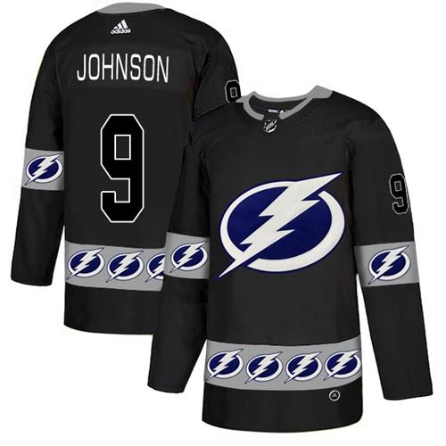 Adidas Lightning #9 Tyler Johnson Black Authentic Team Logo Fashion Stitched NHL Jersey