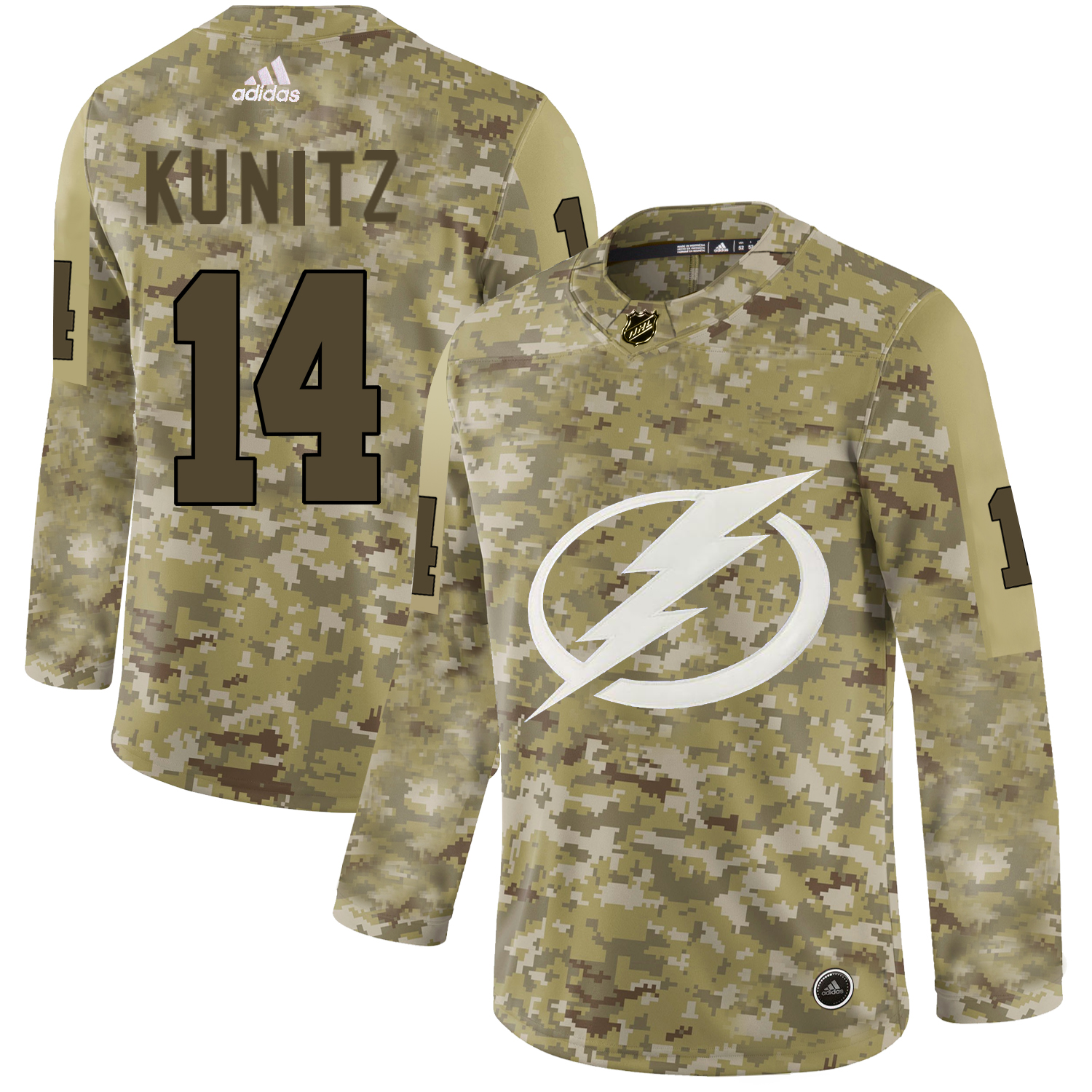 Adidas Lightning #14 Chris Kunitz Camo Authentic Stitched NHL Jersey