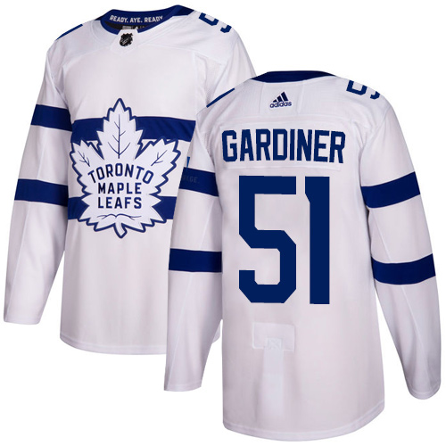 Adidas Maple Leafs #51 Jake Gardiner White Authentic 2018 Stadium Series Stitched NHL Jersey