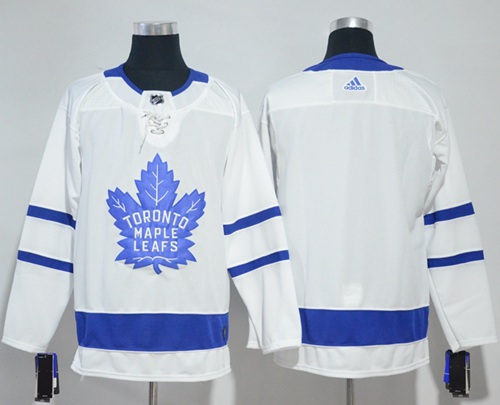 Adidas Maple Leafs Blank White Road Authentic Stitched NHL Jersey