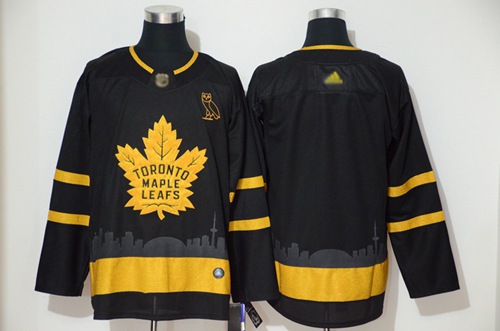 Adidas Maple Leafs Blank Black City Edition Authentic Stitched NHL Jersey