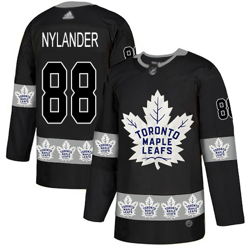 Adidas Maple Leafs #88 William Nylander Black Authentic Team Logo Fashion Stitched NHL Jersey