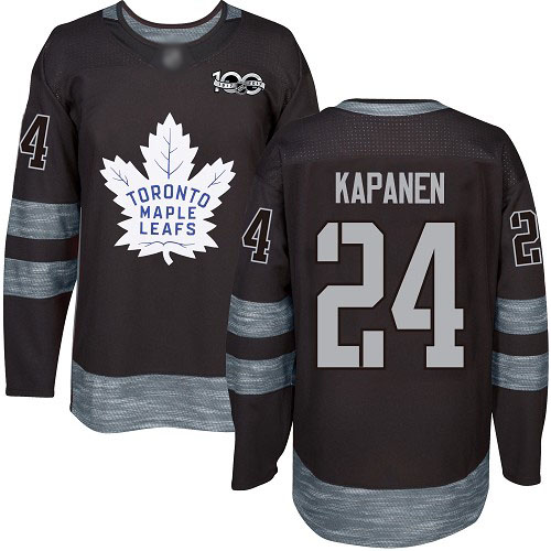Adidas Maple Leafs #24 Kasperi Kapanen Black 1917-2017 100th Anniversary Stitched NHL Jersey