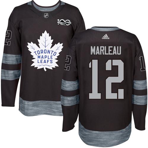 Adidas Maple Leafs #12 Patrick Marleau Black 1917-2017 100th Anniversary Stitched NHL Jersey