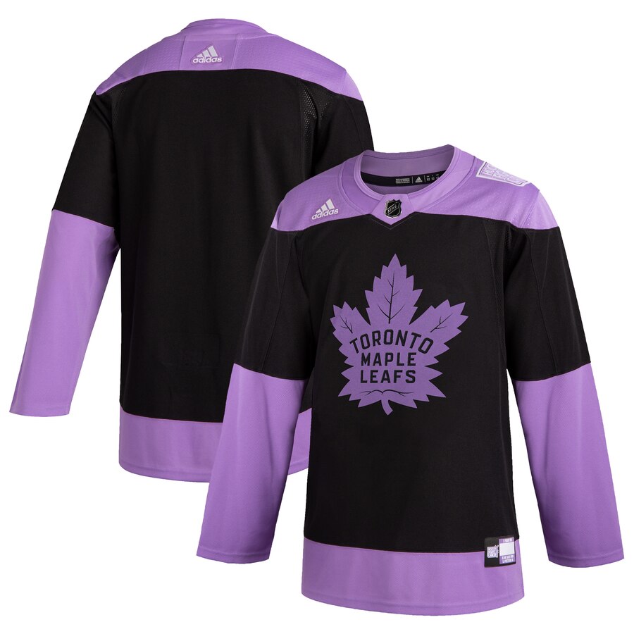 Toronto Maple Leafs Adidas Hockey Fights Cancer Practice Jersey Black