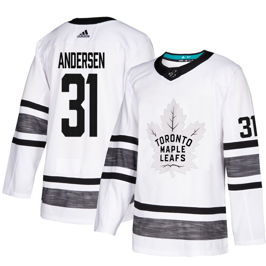 Adidas Maple Leafs #31 Frederik Andersen White 2019 All-Star Game Parley Authentic Stitched NHL Jersey