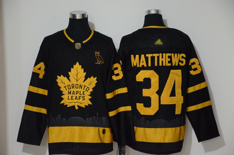 Adidas Maple Leafs #34 Auston Matthews Black City Edition Authentic Stitched NHL Jersey