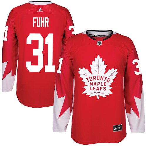 Adidas Maple Leafs #31 Grant Fuhr Red Team Canada Authentic Stitched NHL Jersey