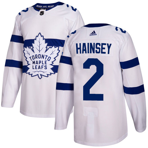 Adidas Maple Leafs #2 Ron Hainsey White Authentic 2018 Stadium Series Stitched NHL Jersey