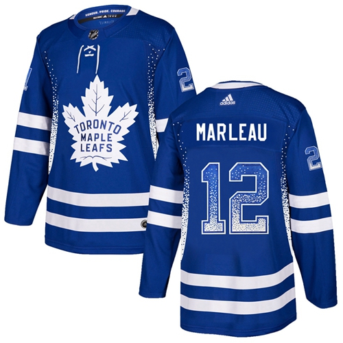 Adidas Maple Leafs #12 Patrick Marleau Blue Home Authentic Drift Fashion Stitched NHL Jersey