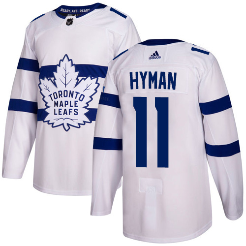 Adidas Maple Leafs #11 Zach Hyman White Authentic 2018 Stadium Series Stitched NHL Jersey