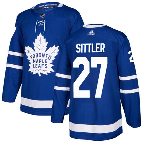 Adidas Maple Leafs #27 Darryl Sittler Blue Home Authentic Stitched NHL Jersey