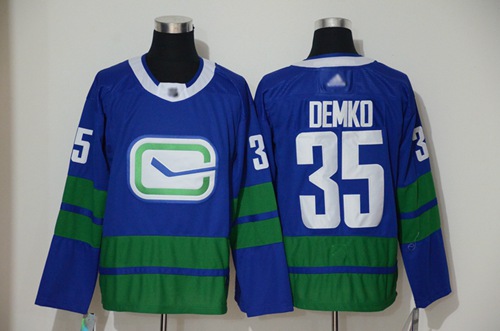 Adidas Canucks #35 Thatcher Demko Blue Alternate Authentic Stitched NHL Jersey