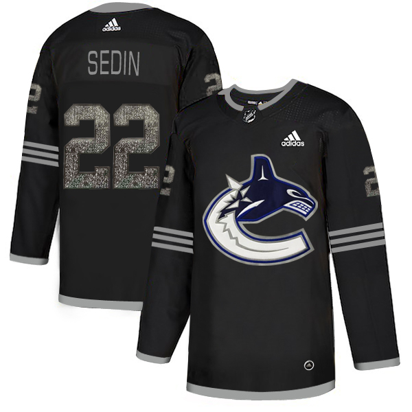 Adidas Canucks #22 Daniel Sedin Black Authentic Classic Stitched NHL Jersey