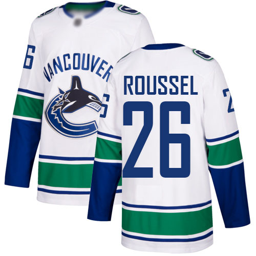 Adidas Canucks #26 Antoine Roussel White Road Authentic Stitched NHL Jersey