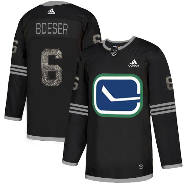 Adidas Canucks #6 Brock Boeser Black_1 Authentic Classic Stitched NHL Jersey
