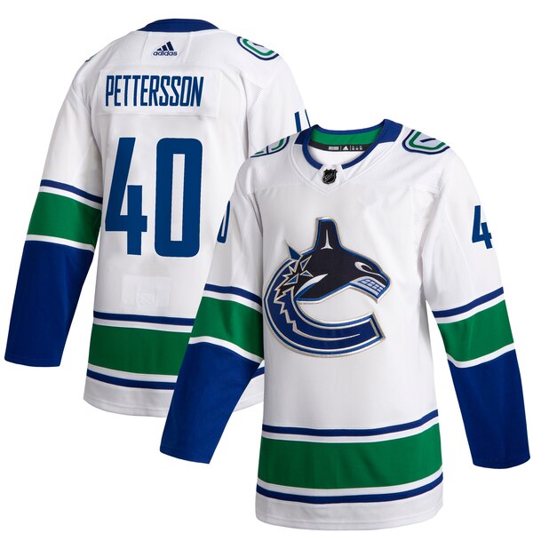 Vancouver Canucks #40 Elias Pettersson Men's adidas White 2019-20 Away Authentic NHL Jersey