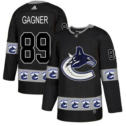 Adidas Canucks #89 Sam Gagner Black Authentic Team Logo Fashion Stitched NHL Jersey