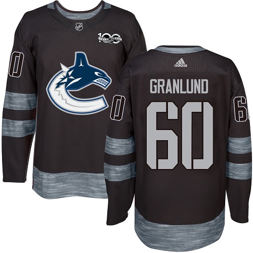 Adidas Canucks #60 Markus Granlund Black 1917-2017 100th Anniversary Stitched NHL Jersey