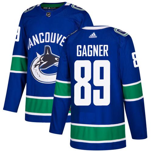 Adidas Canucks #89 Sam Gagner Blue Home Authentic Stitched NHL Jersey