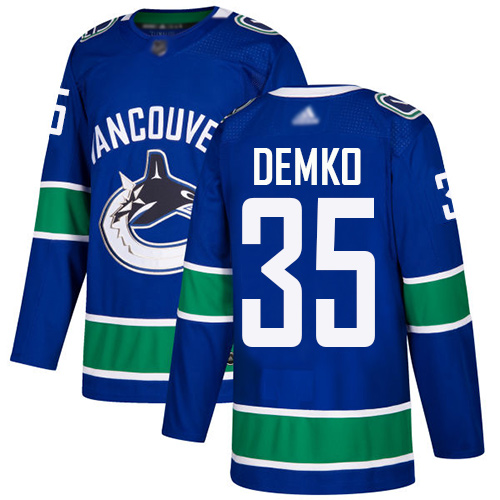 Adidas Canucks #35 Thatcher Demko Blue Home Authentic Stitched NHL Jersey