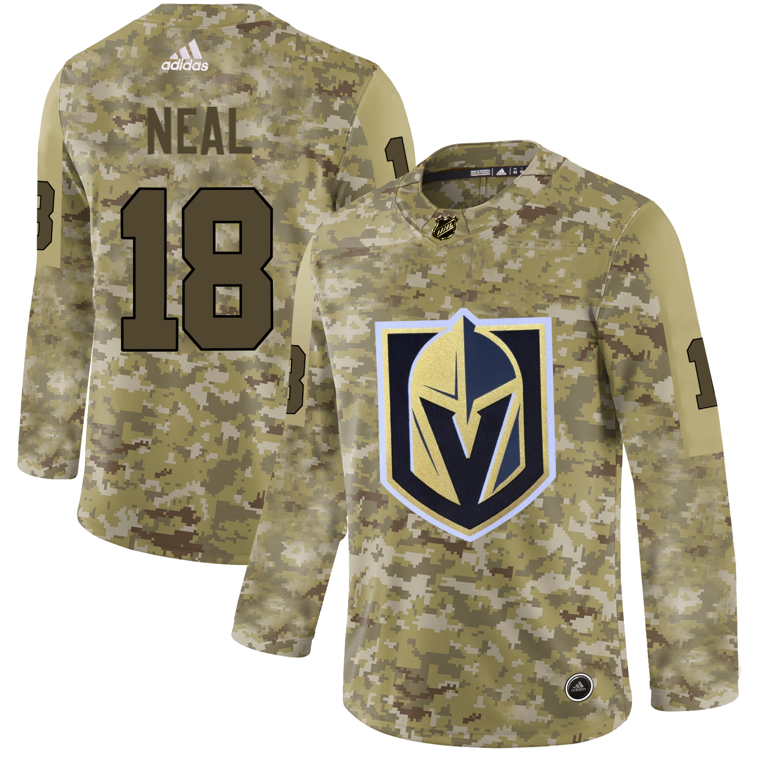 Adidas Golden Knights #18 James Neal Camo Authentic Stitched NHL Jersey