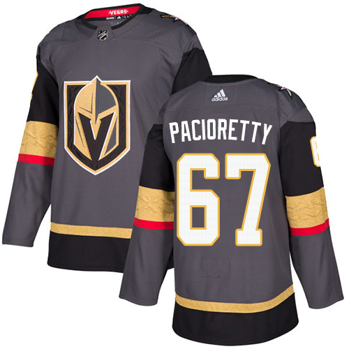 Adidas Golden Knights #67 Max Pacioretty Grey Home Authentic Stitched NHL Jersey