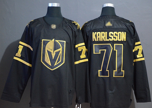 Adidas Golden Knights #71 William Karlsson Black/Gold Authentic Stitched NHL Jersey
