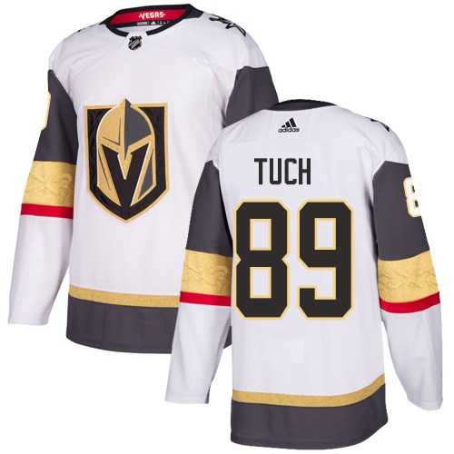 Adidas Golden Knights #89 Alex Tuch White Road Authentic Stitched NHL Jersey