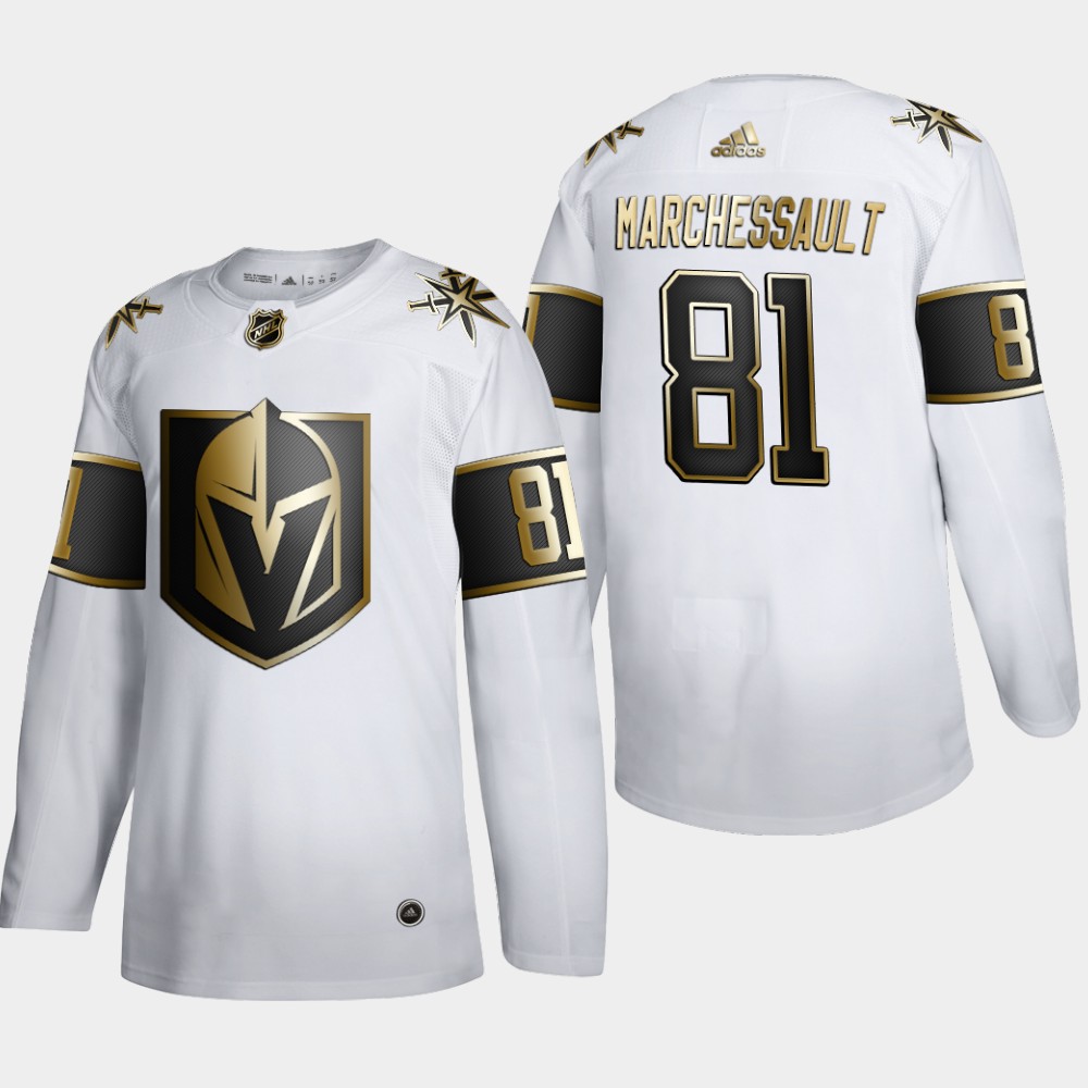 Vegas Golden Knights #81 Jonathan Marchessault Men's Adidas White Golden Edition Limited Stitched NHL Jersey