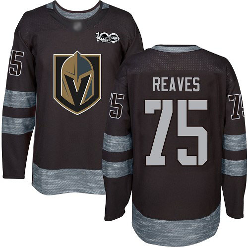 Adidas Golden Knights #75 Ryan Reaves Black 1917-2017 100th Anniversary Stitched NHL Jersey