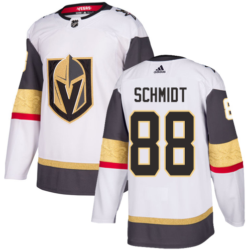 Adidas Golden Knights #88 Nate Schmidt White Road Authentic Stitched NHL Jersey